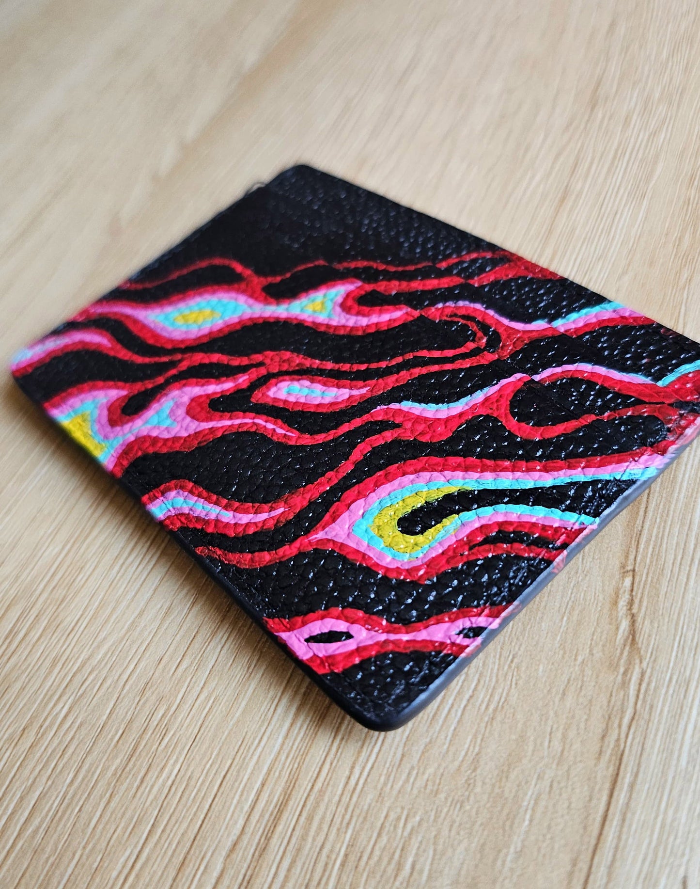 Hand painted Fiery Passion Card Case